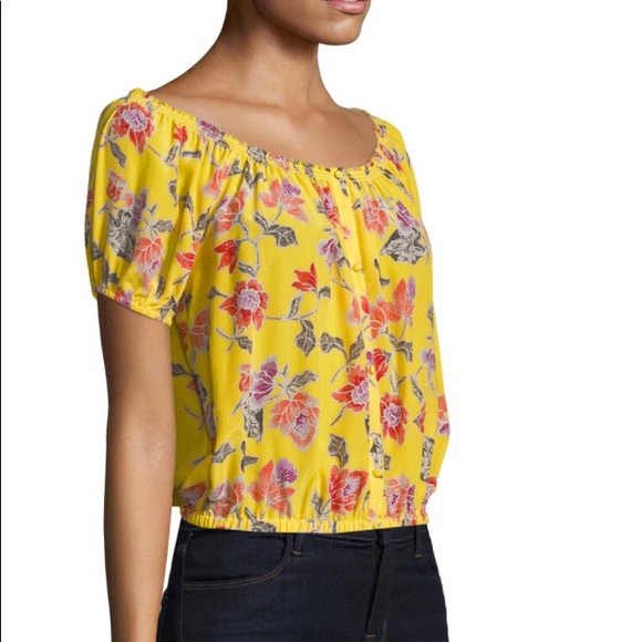 Joie Derfuta Floral Silk Boho Crop Top NWT $228 - Picture 6 of 8